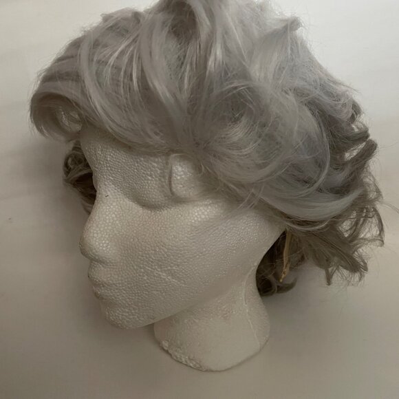 Short Curly Grey Costume Wig - Picture 8 of 12